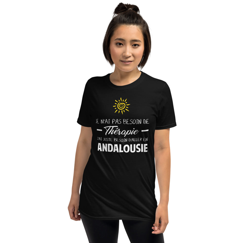 T-shirt Espagne noir dos - Pas besoin de thérapie