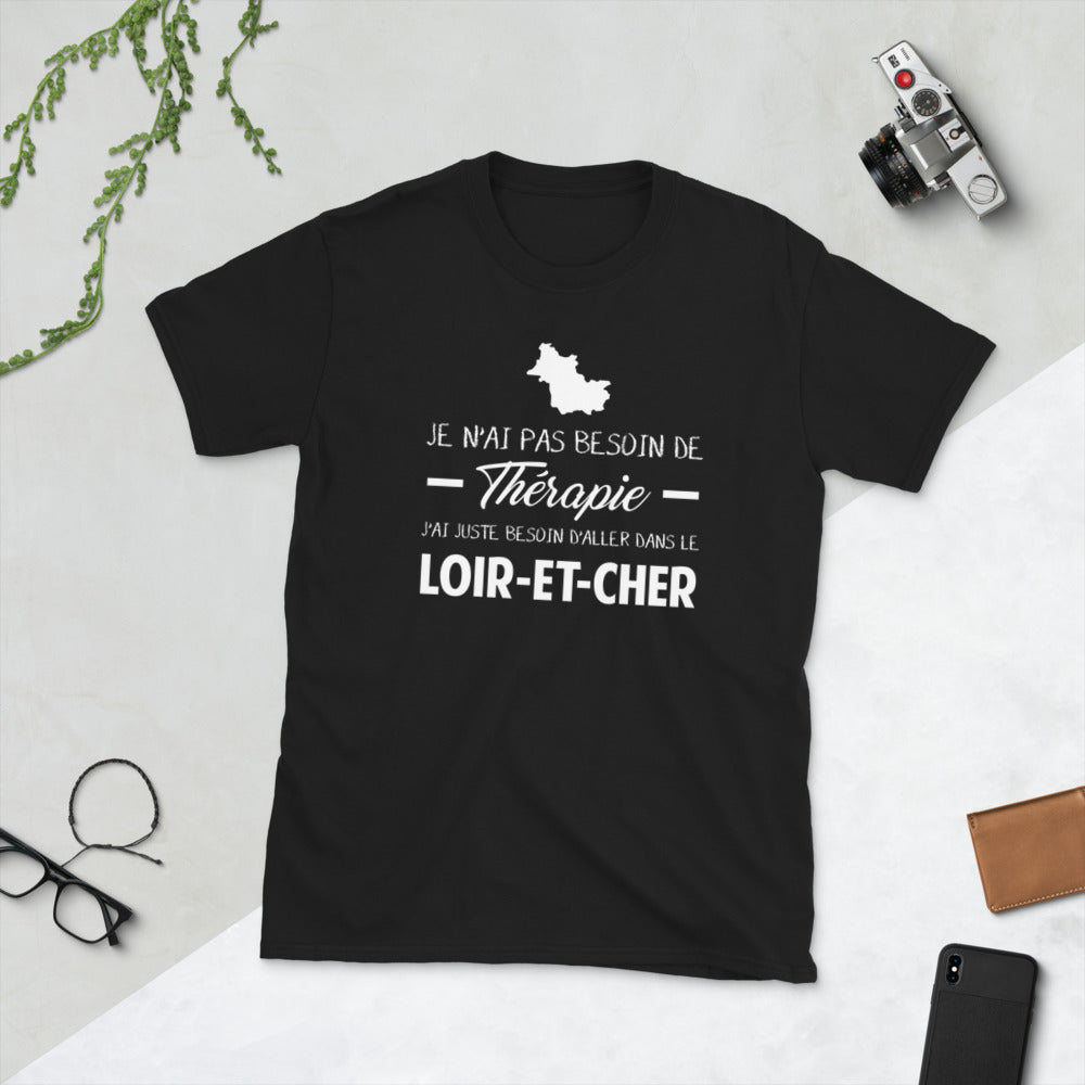 T-shirt Loir-et-Cher noir - Pas besoin de thérapie