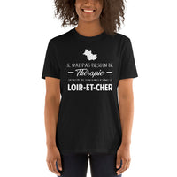 Thumbnail for T-shirt Loir-et-Cher bleu marine - Pas besoin de thérapie