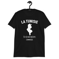 Thumbnail for T-shirt Tunisie noir dos - Fierté et humour des origines