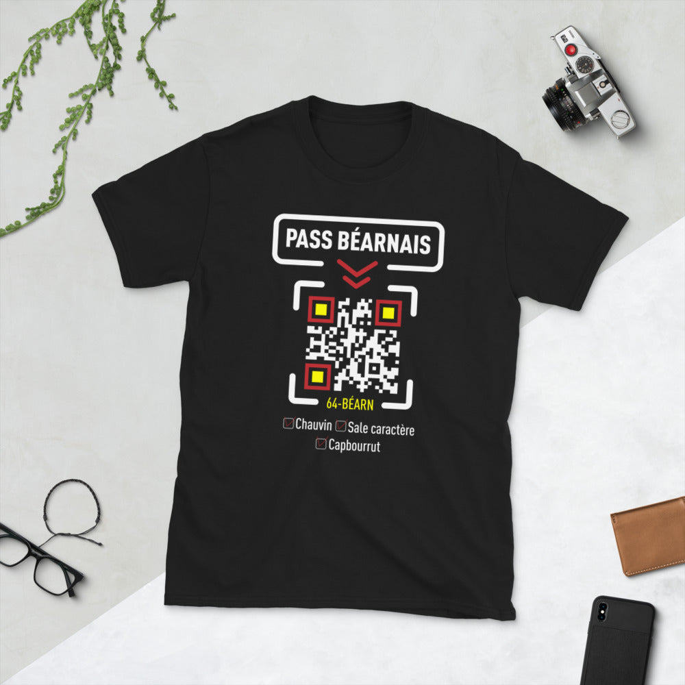 T-shirt Béarn noir - Pass sanitaire évident