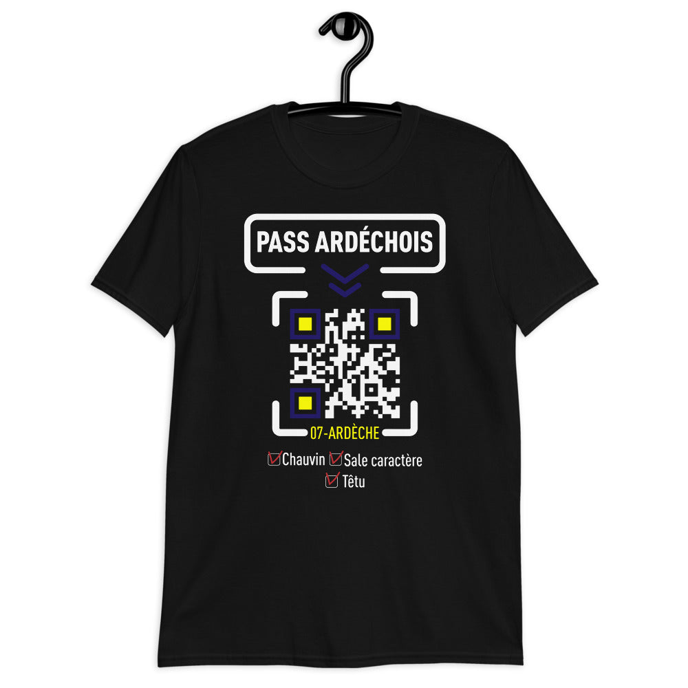 T-shirt Ardéchois bleu marine dos - Fierté locale avec humour
