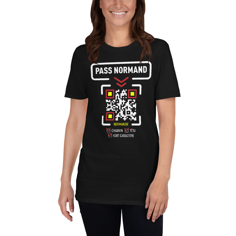 T-shirt Normandie gris foncé chiné - design humoristique sur les origines