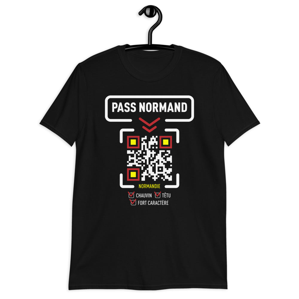 T-shirt Normandie bleu marine dos - design humoristique sur les origines