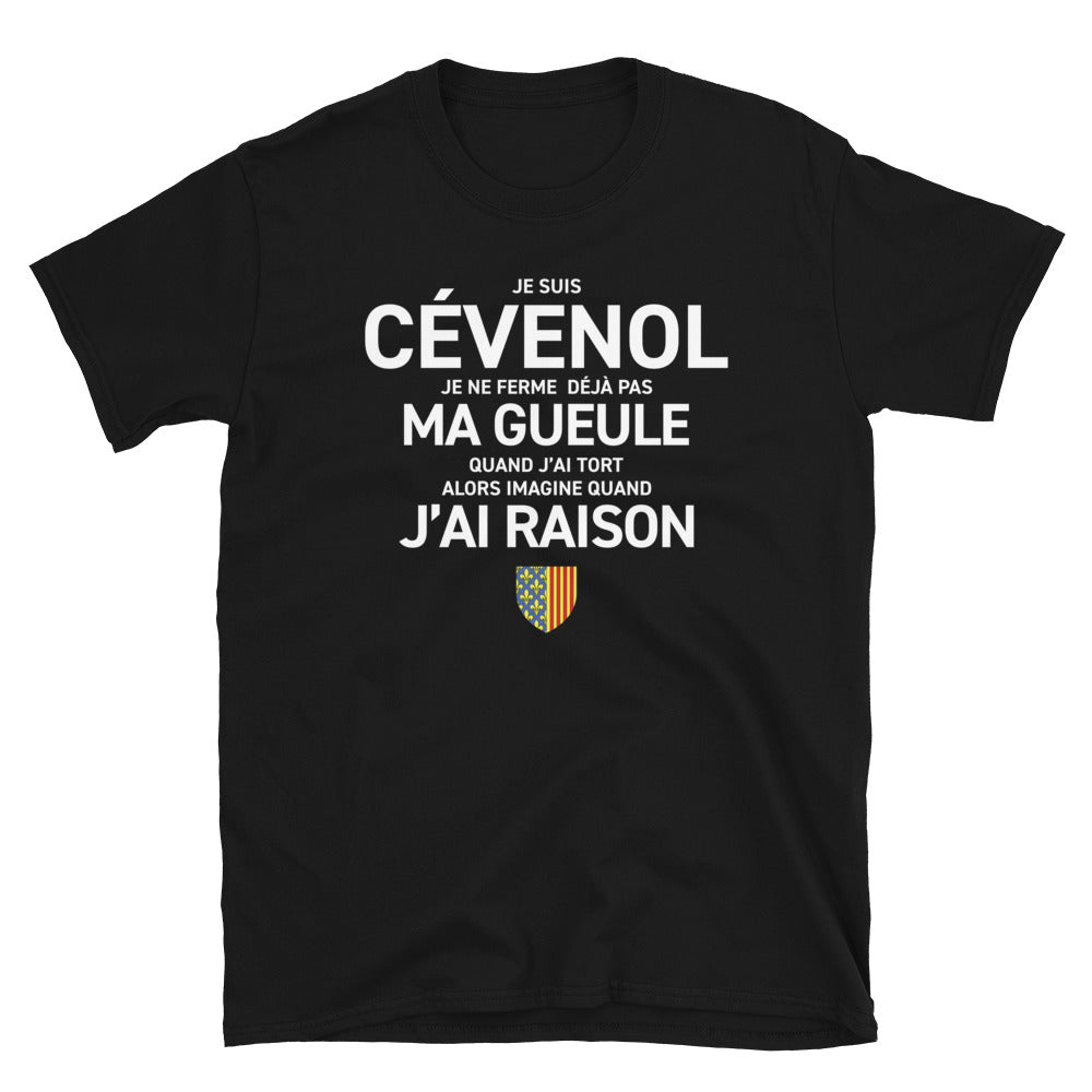 Cévenol je ne ferme pas ma gueule - T-shirt humour standard - Lozère - Gard - Ici & Là - T-shirts & Souvenirs de chez toi