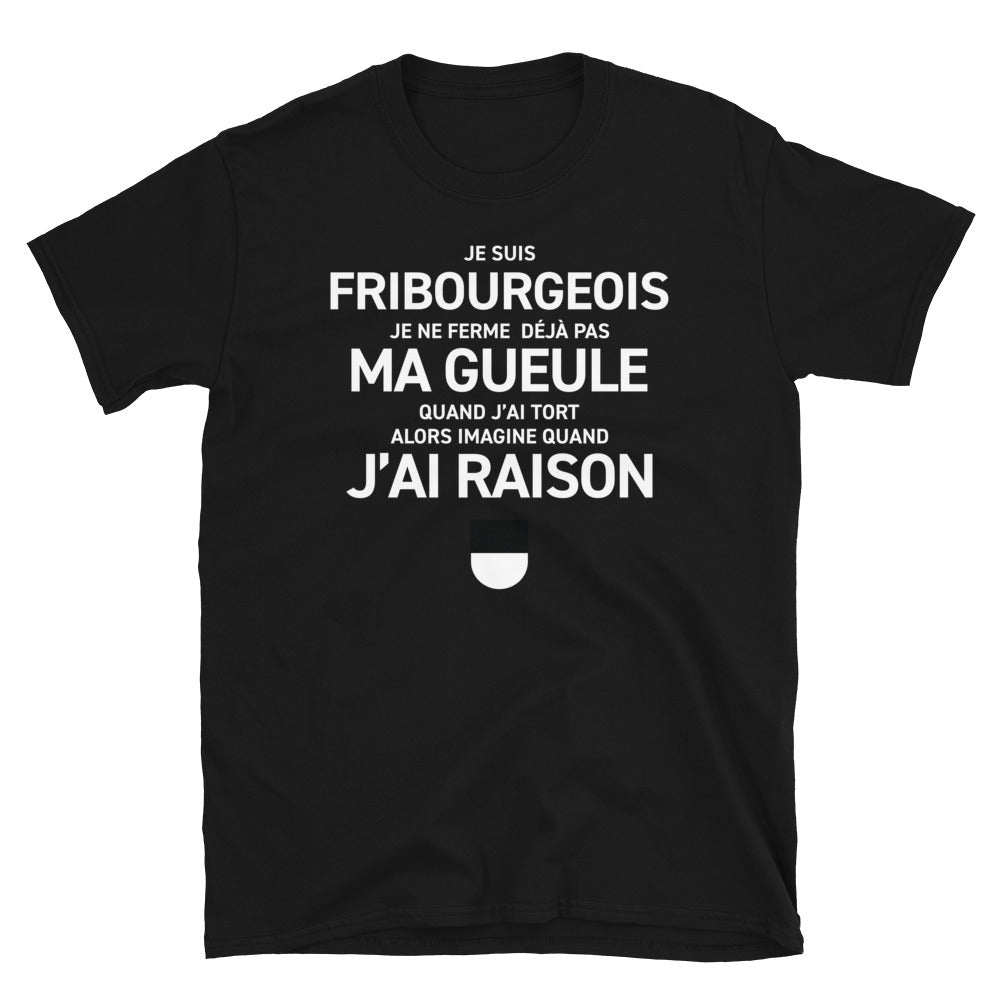 T-shirt Fribourg gris foncé chiné - Je ne ferme pas ma gueule