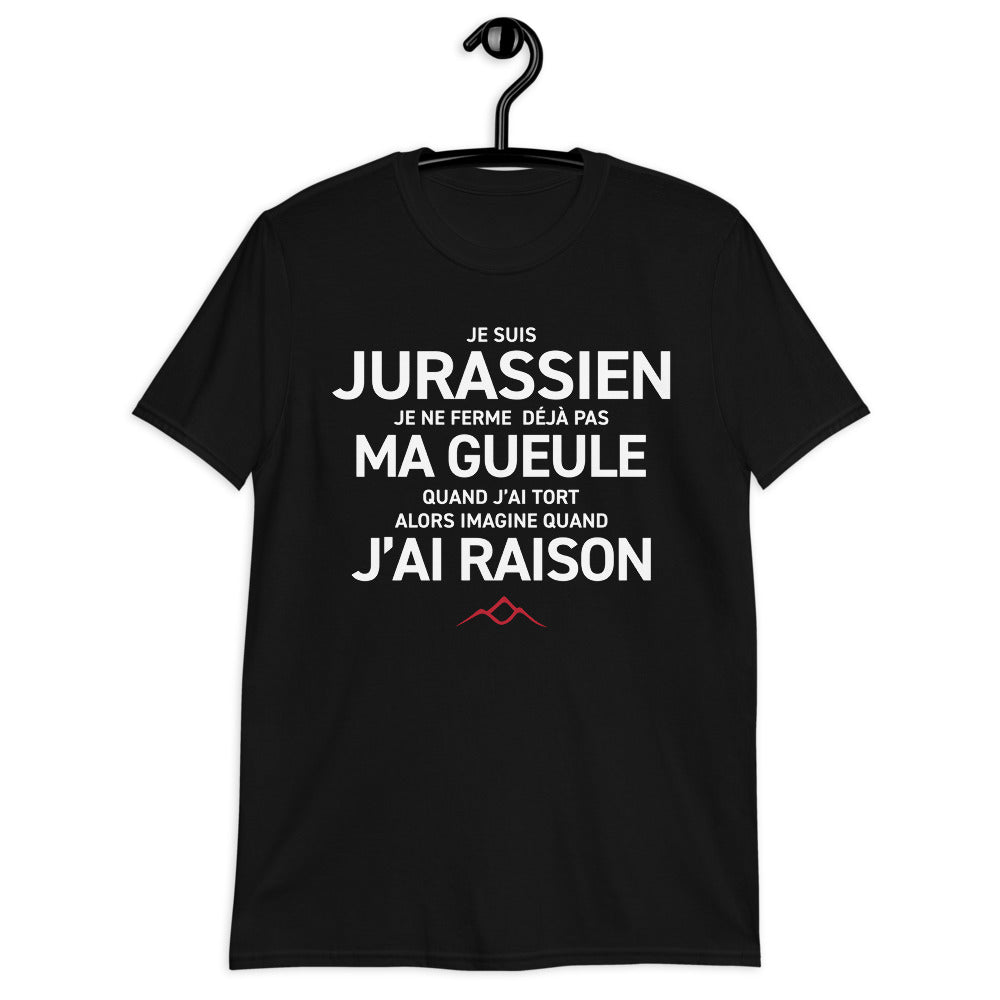 T-shirt Jura noir dos - Je ne ferme pas ma gueule
