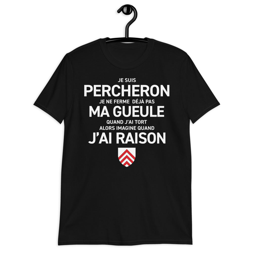 T-shirt Percheron bleu marine dos - Je ne ferme pas ma gueule