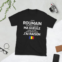 Thumbnail for T-shirt Roumain noir - Je ne ferme pas ma gueule