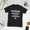 T-shirt Roumain noir - Je ne ferme pas ma gueule