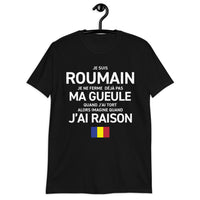 Thumbnail for T-shirt Roumain bleu marine dos - Je ne ferme pas ma gueule