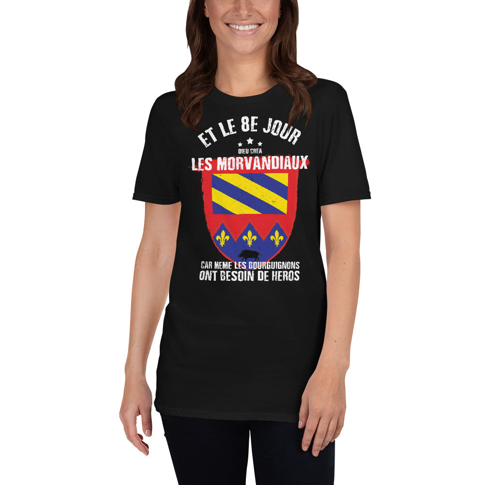 T-shirt Bourgogne gris foncé chiné - Humour des Morvandiaux