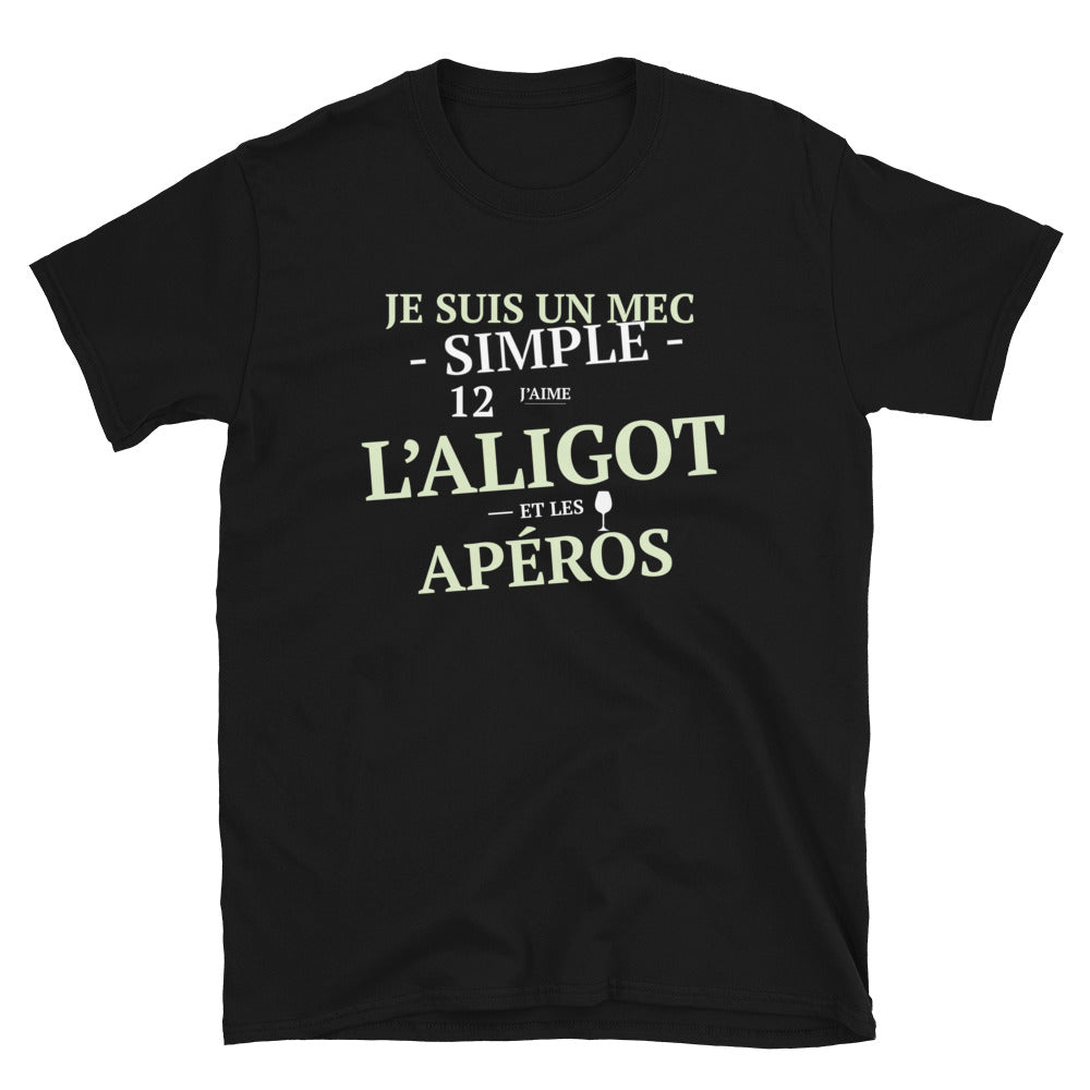 T-shirt Aveyron gris foncé chiné - Humour sur l'Apéro et Aligot
