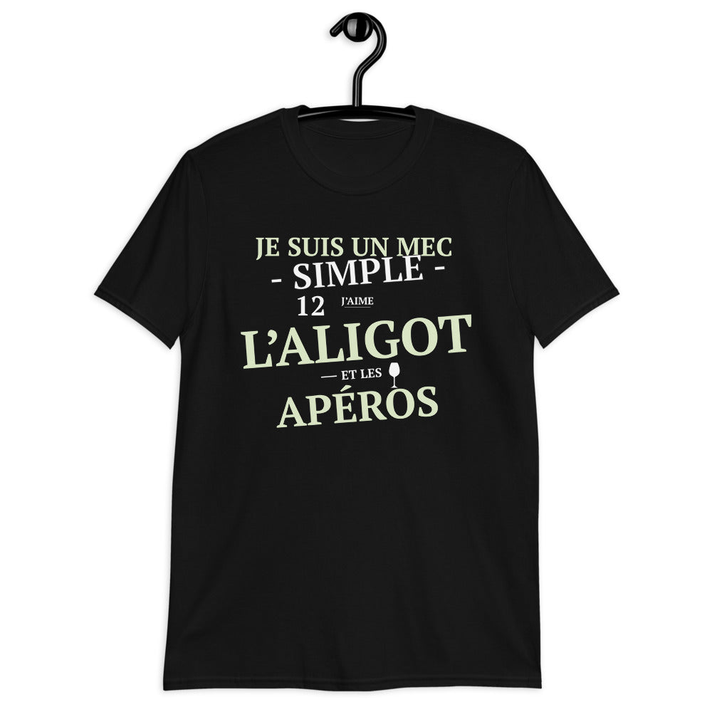 T-shirt Aveyron noir dos - Humour sur l'Apéro et Aligot