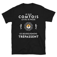 Thumbnail for T-shirt Franche-Comté gris foncé chiné - Je suis Comtois là où je passe