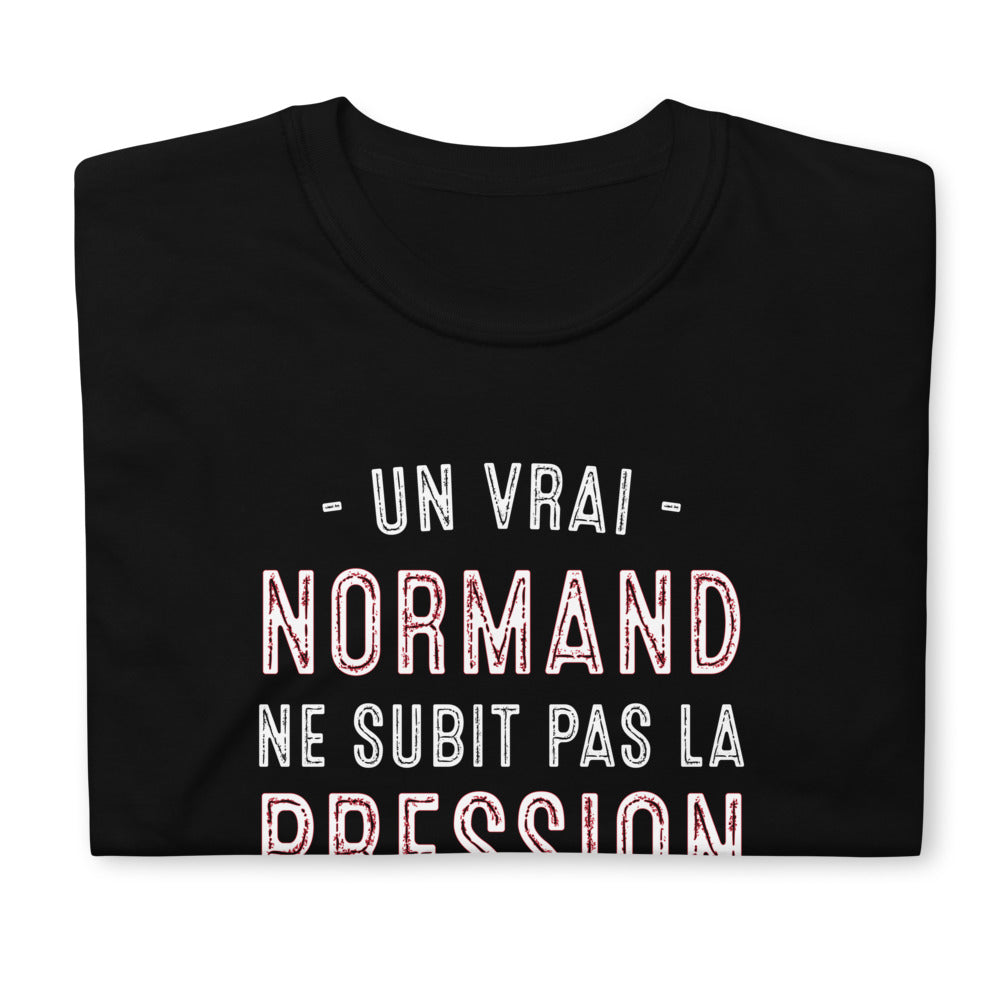 T-shirt Normand gris foncé chiné - Il ne subit pas la pression, il la boit