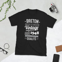 Thumbnail for Breton Vintage année de naissance personnalisable - T-shirt standard à personnaliser