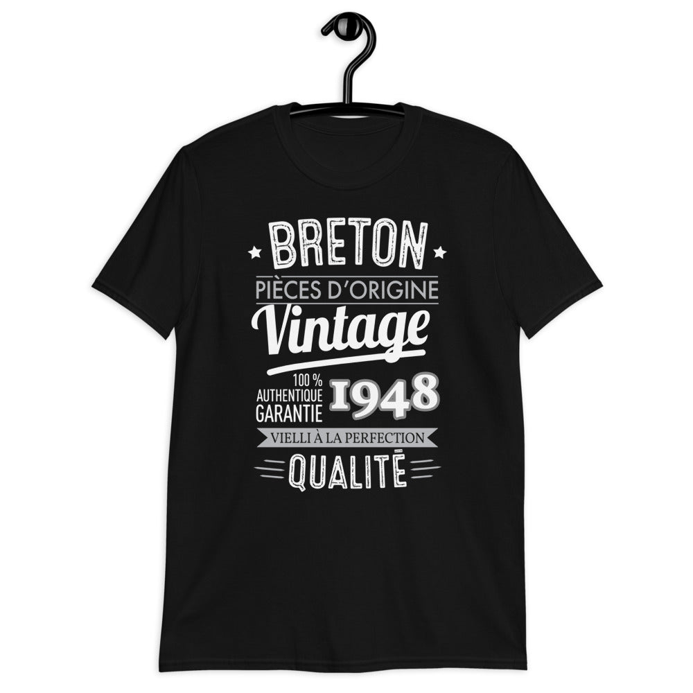 Breton Vintage année de naissance personnalisable - T-shirt standard à personnaliser