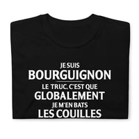 Thumbnail for T-shirt Bourgogne bleu marine dos - Je suis Bourguignon, m'en bats les couilles