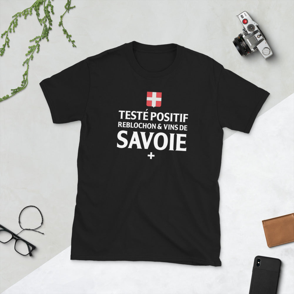 T-shirt Savoie noir dos - Fierté du reblochon et des vins