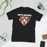 Thumbnail for T-shirt Ariège gris foncé chiné - Super-Ariégeois avec humour local