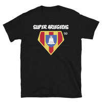 Thumbnail for T-shirt Ariège noir dos - Super-Ariégeois avec humour local
