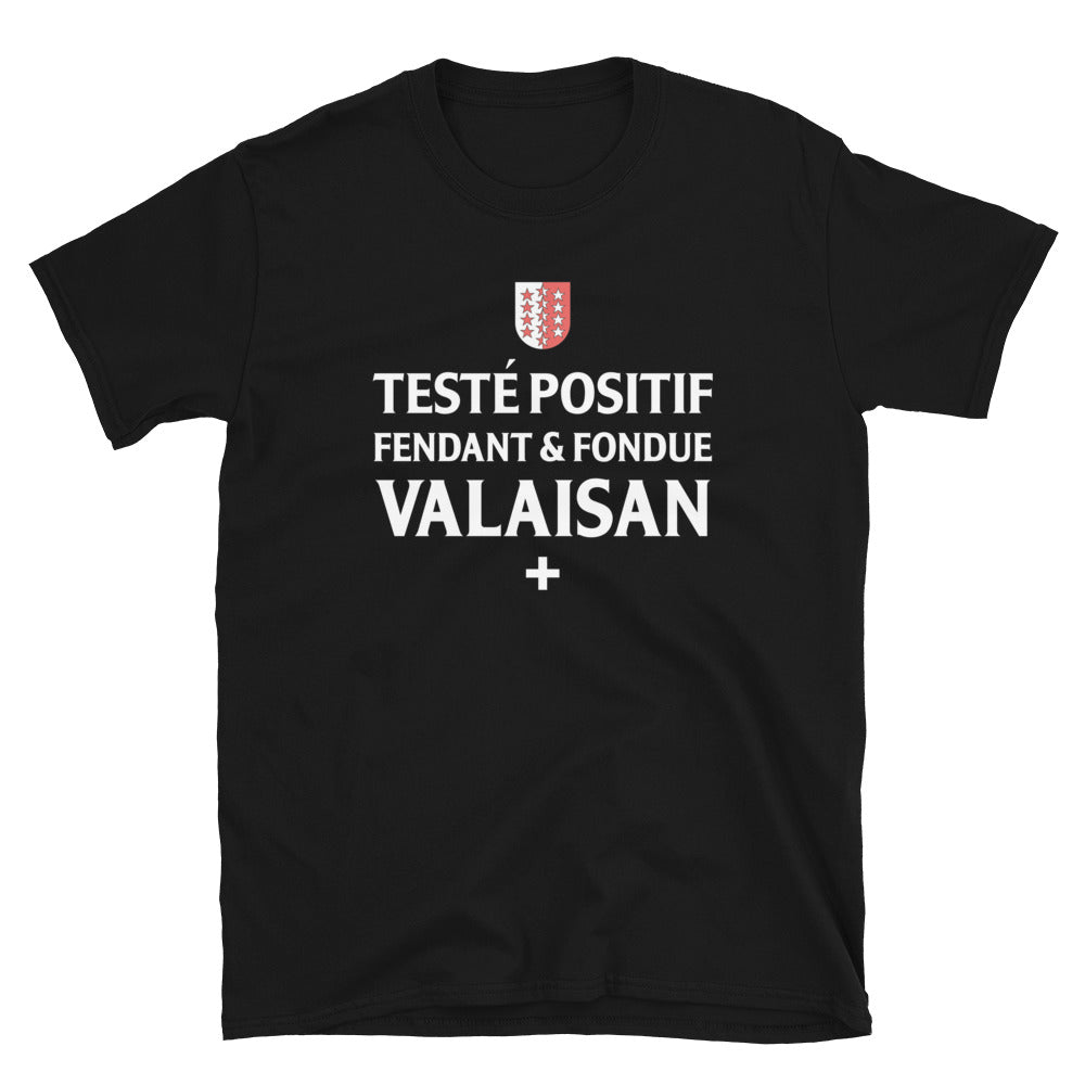 T-shirt Valaisan bleu marine dos - Positif fendant et fondue