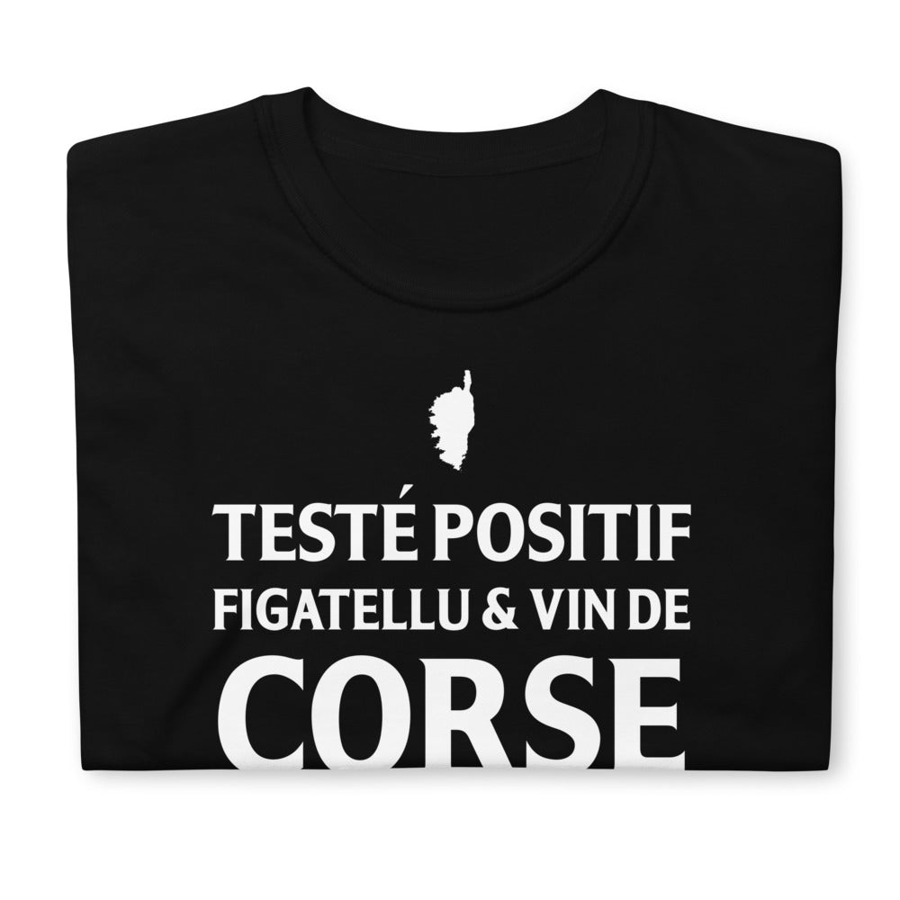 T-shirt Corse noir - Positif Figatellu et Vin de Corse