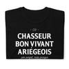 T-shirt Ariège noir - Fierté des chasseurs bon vivants