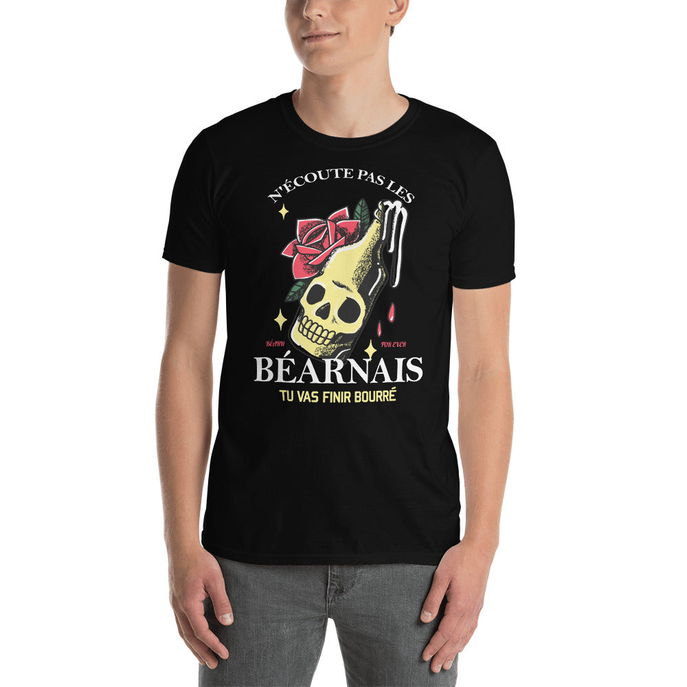 T-shirt Béarn gris foncé chiné - N'écoute pas les Béarnais