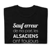 T-shirt Alsacien noir - Sauf errer de ma part