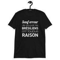 Thumbnail for T-shirt Brésilien gris foncé chiné dos - Sauf erreur de ma part