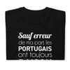 T-shirt Portugal noir - Sauf erreur de ma part