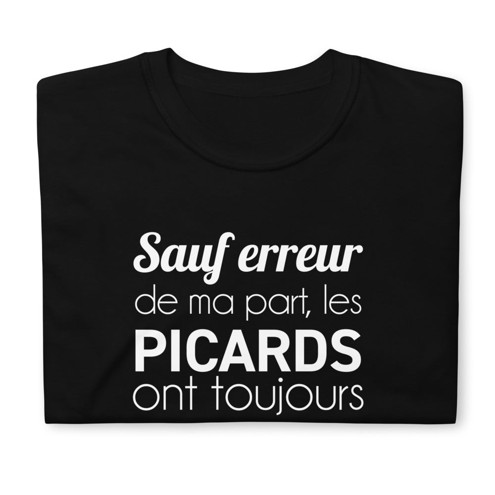 T-shirt Picard noir - Sauf erreur de ma part