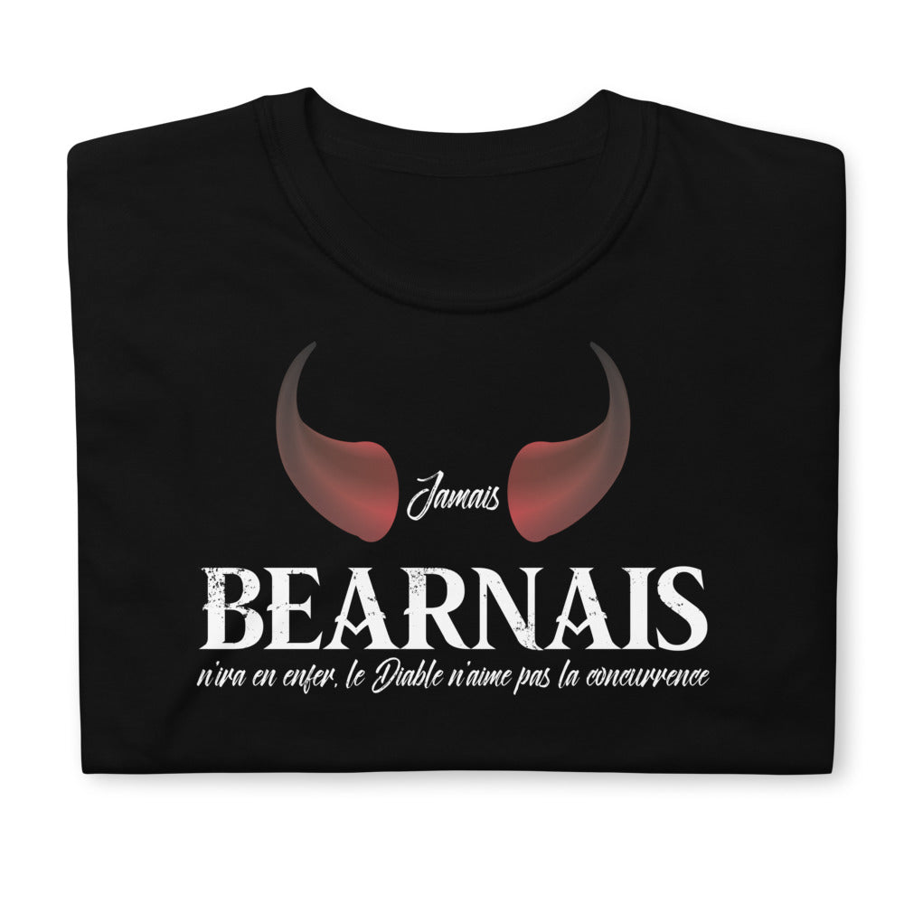 T-shirt Béarn noir - Jamais Béarnais n'ira en enfer
