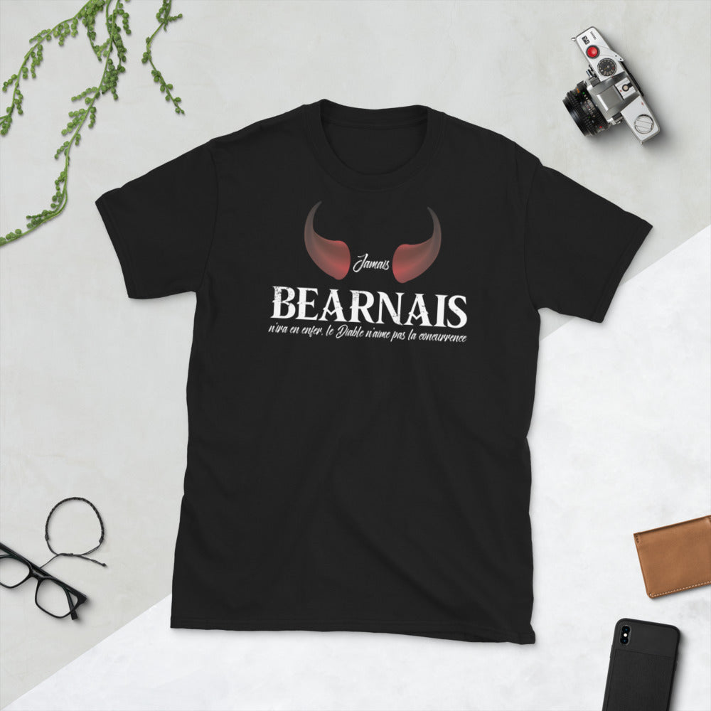 T-shirt Béarn gris foncé chiné - Jamais Béarnais n'ira en enfer