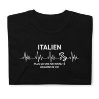 Thumbnail for T-shirt Italie gris foncé chiné dos - Un mode de vie à l'italienne