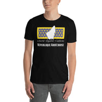 Thumbnail for T-shirt Ardéchois noir - Liberté, égalité, caillette dos