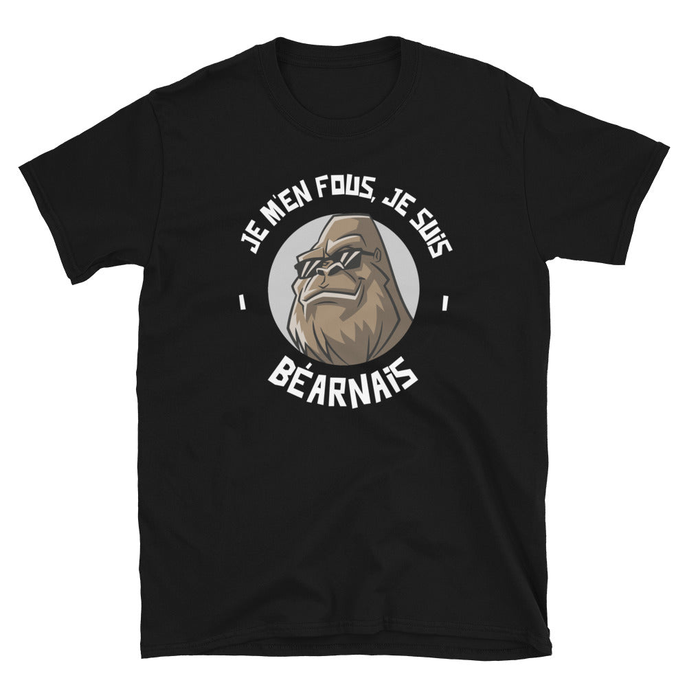 T-shirt Béarn bleu marine - Je m'en fous, je suis gorille