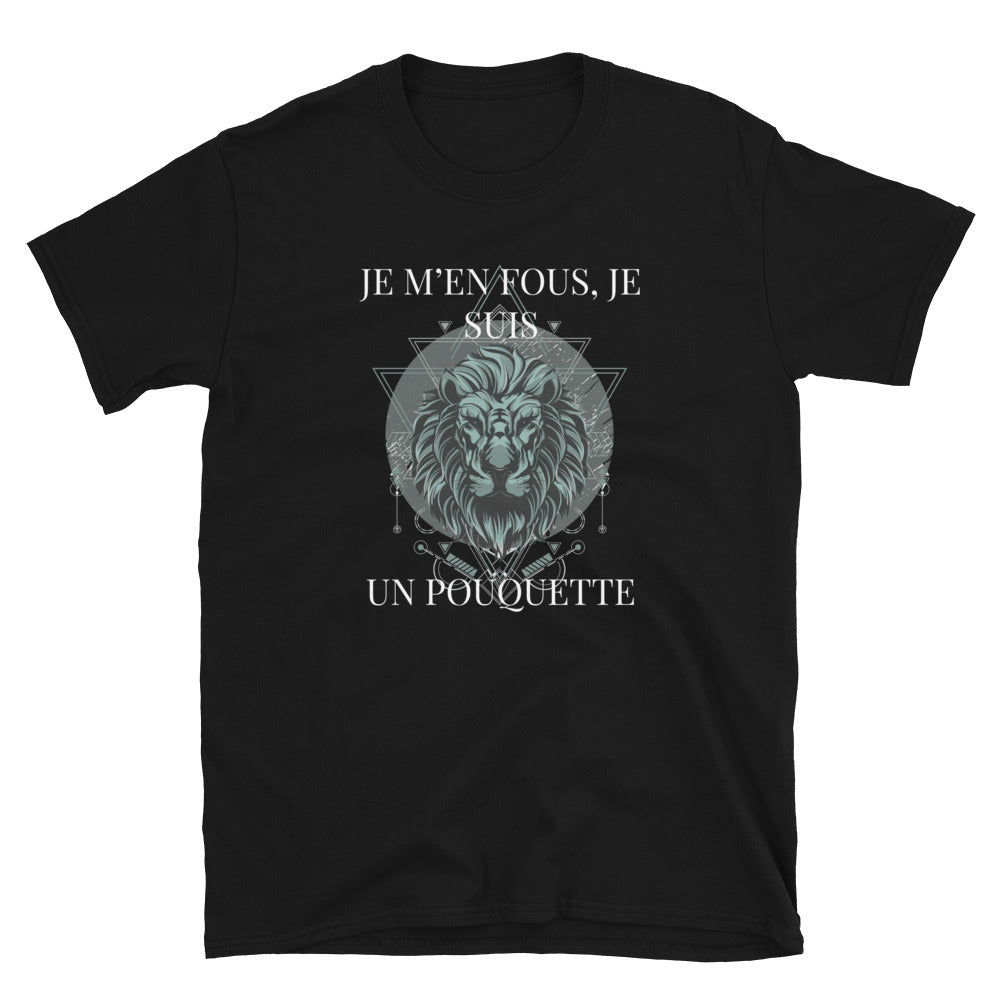 T-shirt humour Pouquette bleu marine - Je m'en fous, je suis un Pouquette