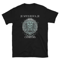 Thumbnail for T-shirt Franche-Comté gris foncé chiné - Je m'en fous, je suis Comtois