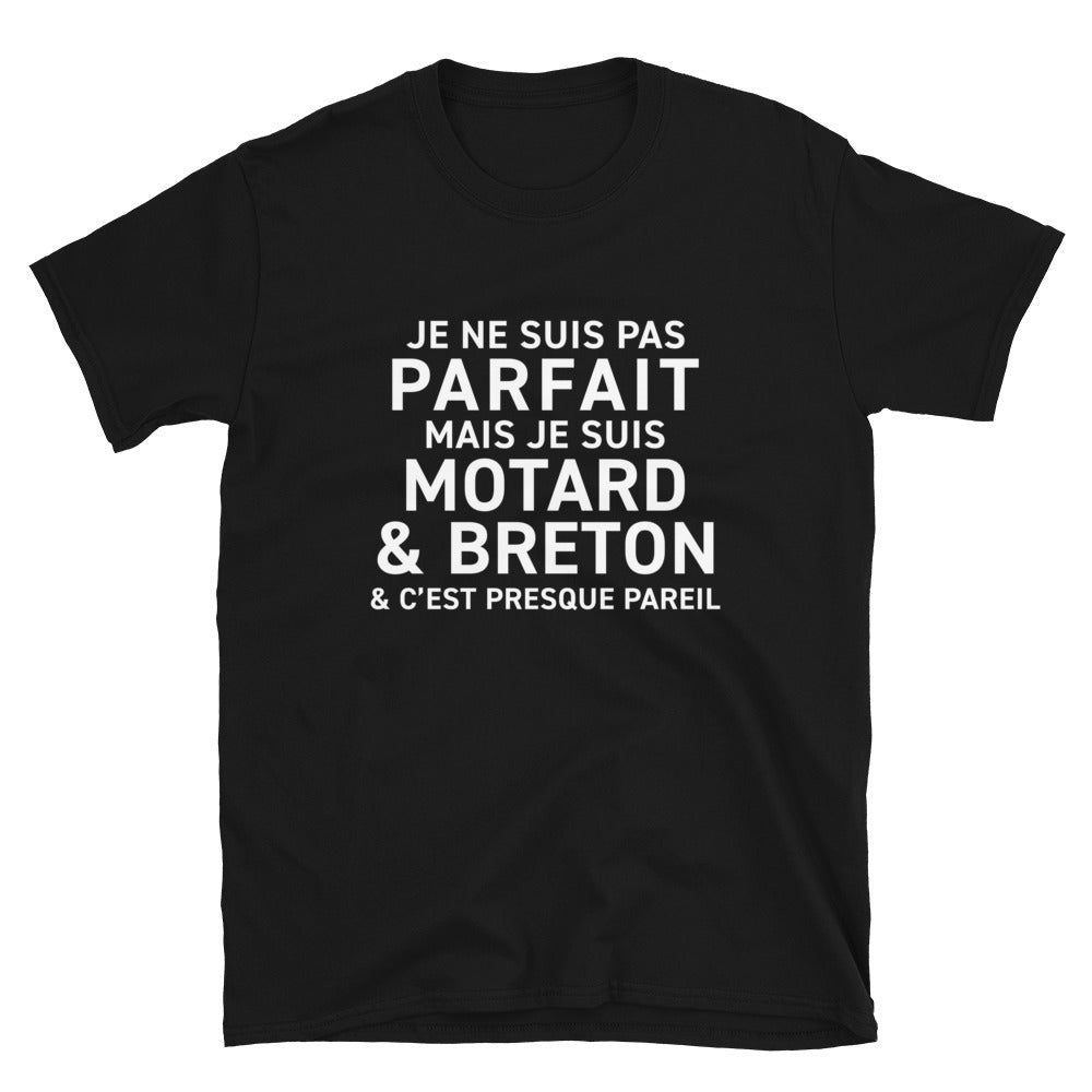 T-shirt Bretagne bleu marine - Pas parfait mais motard