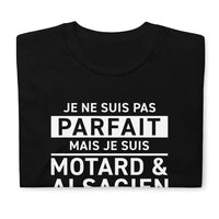 Thumbnail for T-shirt Alsacien noir - Motard avec humour local