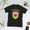 T-shirt Auvergne noir - Blason auvergnat sur le torse