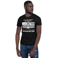 Thumbnail for T-shirt Bretagne gris foncé chiné dos - Humour sur le Kouign Amann