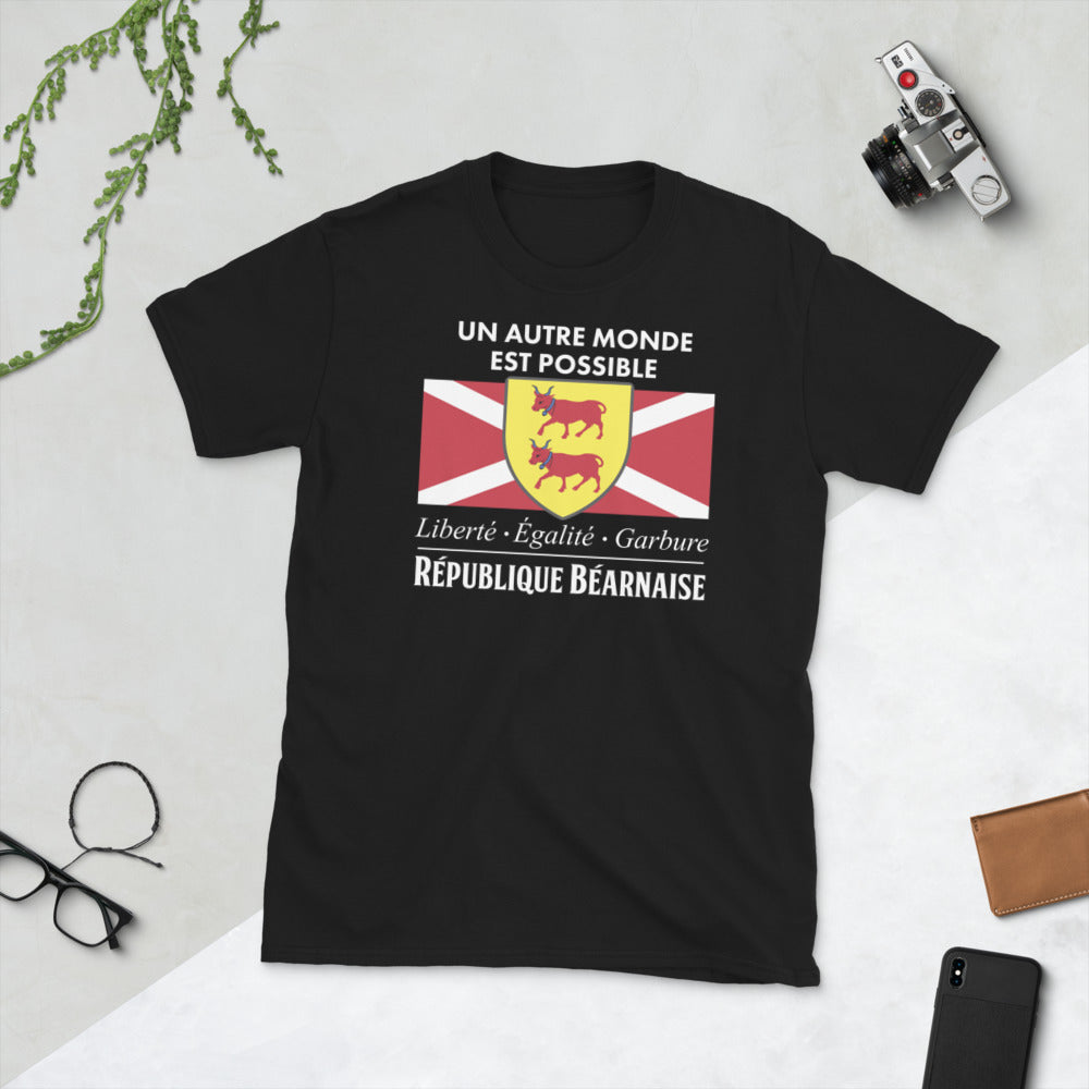 T-shirt Béarn noir - Garbure humoristique et nostalgique