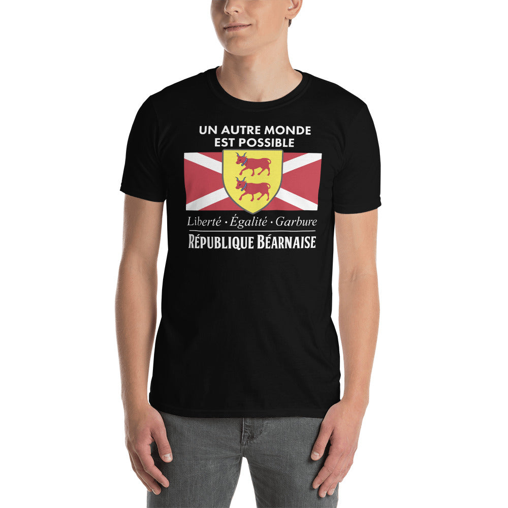 T-shirt Béarn gris foncé chiné - Garbure humoristique et nostalgique