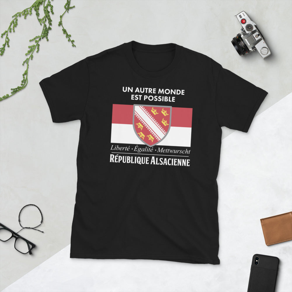 T-shirt Alsace noir - Humour et fierté locale