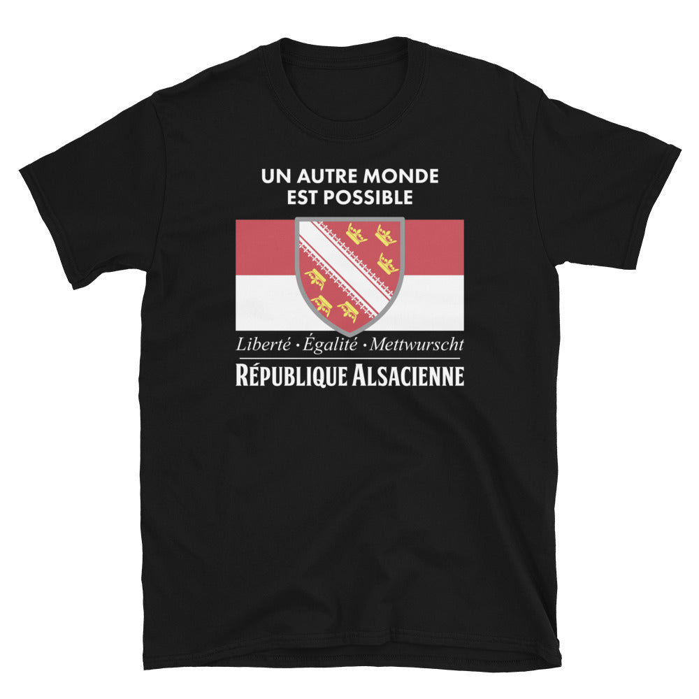 T-shirt Alsace noir dos - Humour et fierté locale