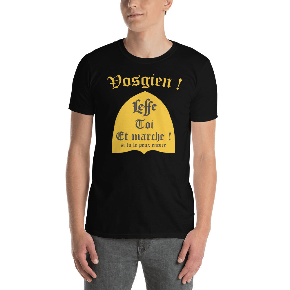 T-shirt Vosgien gris foncé chiné - Leffe-toi et marche avec humour